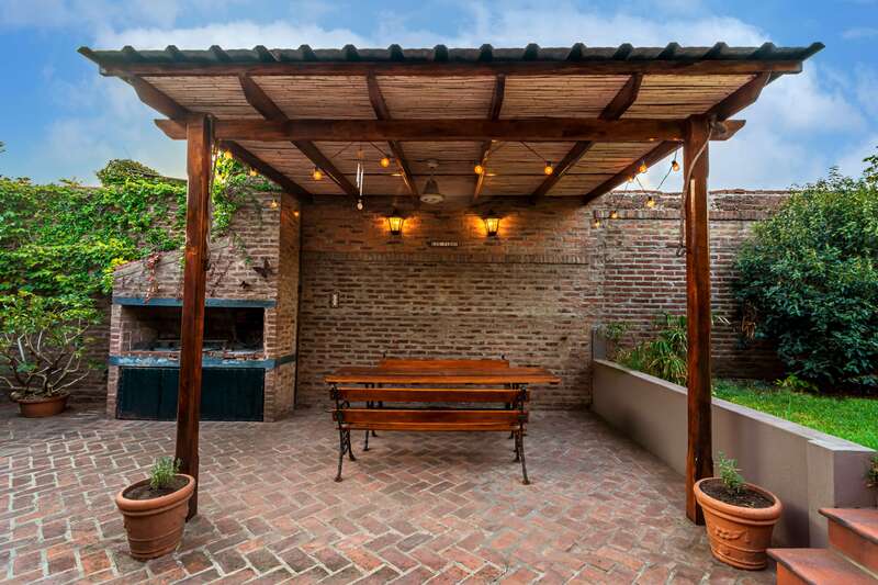 brick oven, brick patio, concrete retaining wall - covina ca